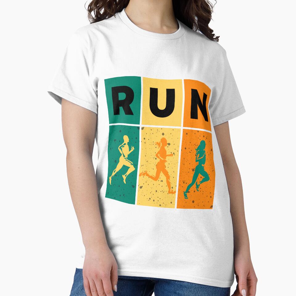 Colourful modern design for runners. Great on tee shirts, hoodies and many other products. by TheVarc