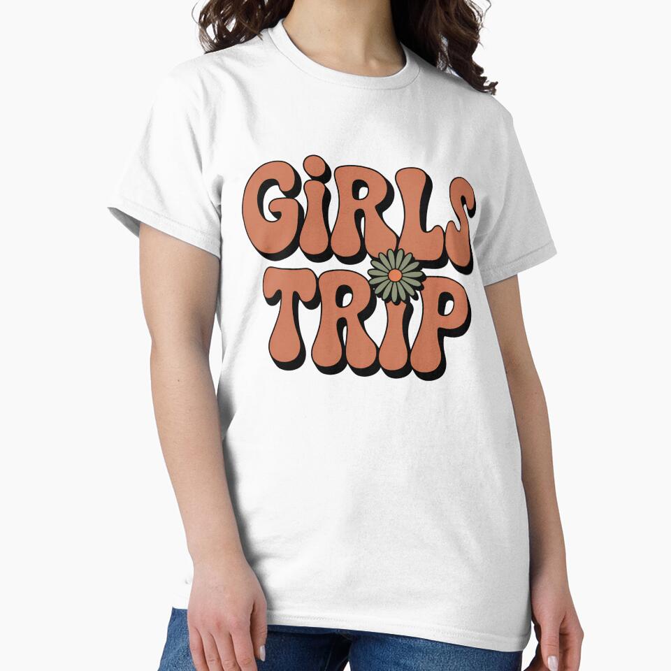 Retro Girls Trip - Groovy Daisy Vacation Design by DAMi STORE