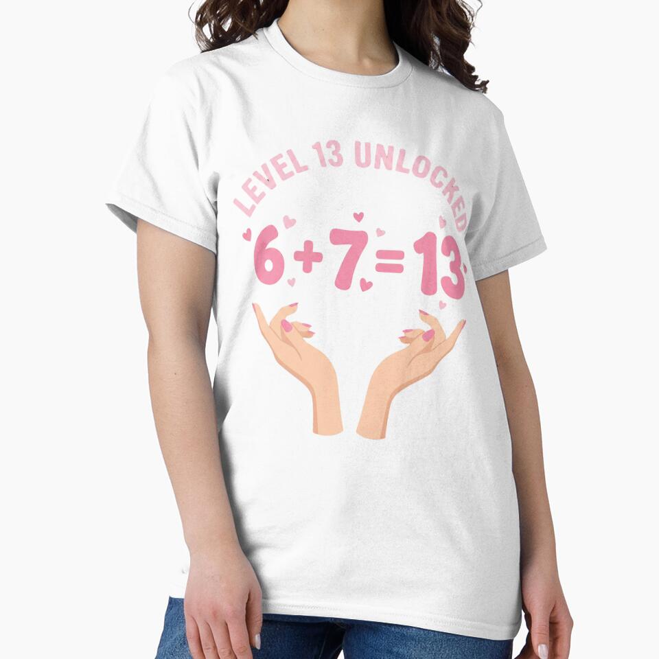 Happy Thirteenth Bday Girl Announcement 6 Plus 7 Equals 13 by NADIASHOP86