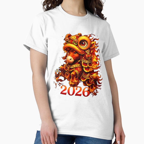 2026 Year of the Horse Chinese New Year Design Lunar New Year Zodiac Horse Illustration Fire Lion Dance Art by JoyBoyStudio1