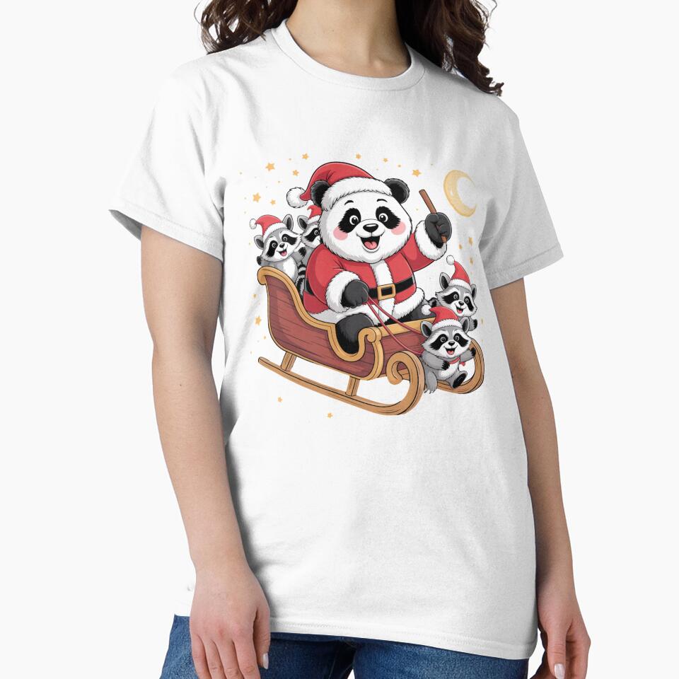 Panda Santa and Raccoons by NicolasGlowArt