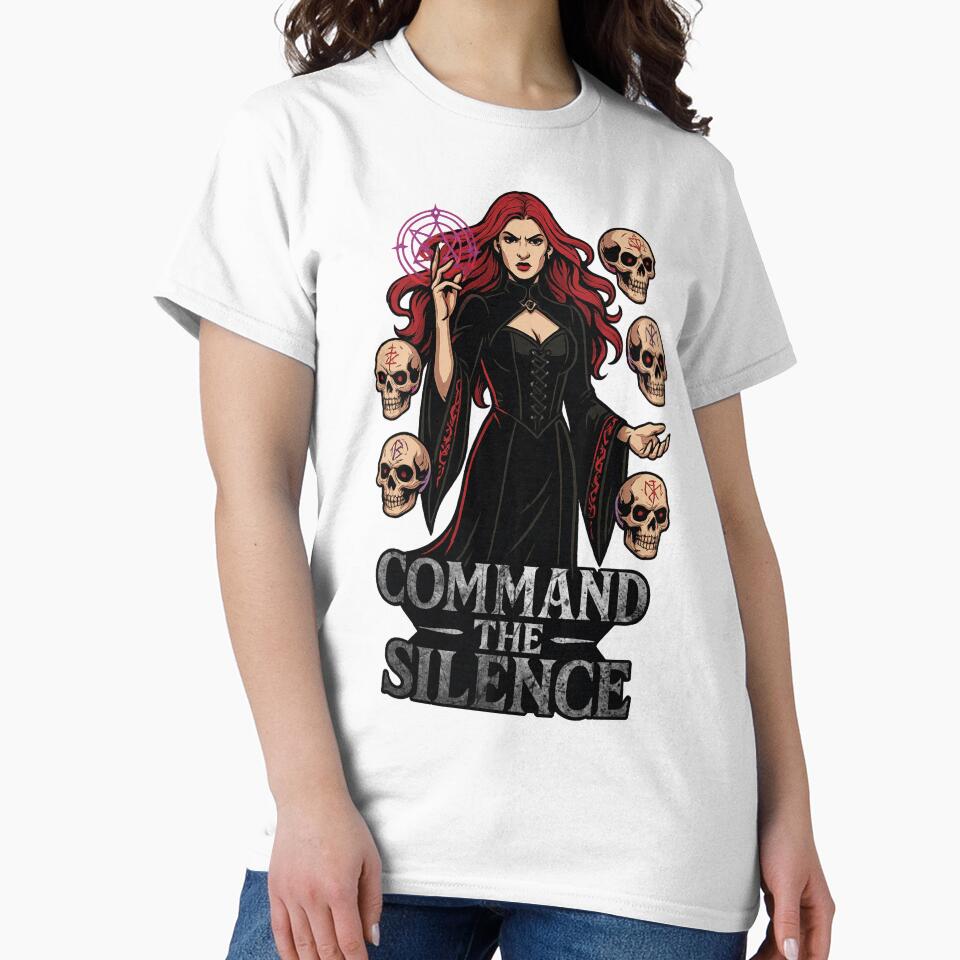 Command the Silence – Dark Sorceress Gothic Skull Art by The Midnight Fiber