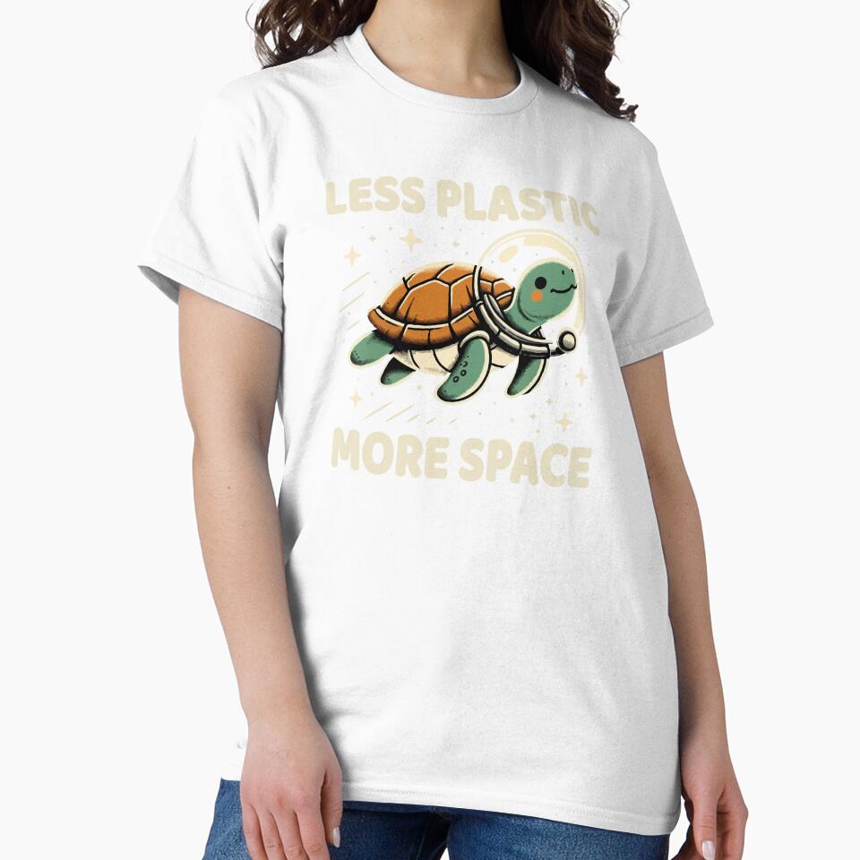 Space Turtle Less Plastic More Space by Gkinoki
