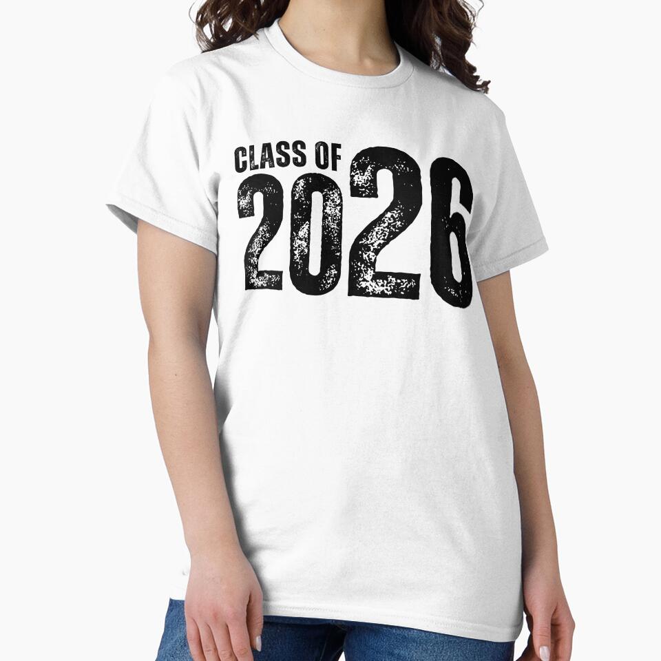 Class of 2026 – Bold Graduation Design with Distressed Style for Seniors and Grads Black Font by GFamilyC