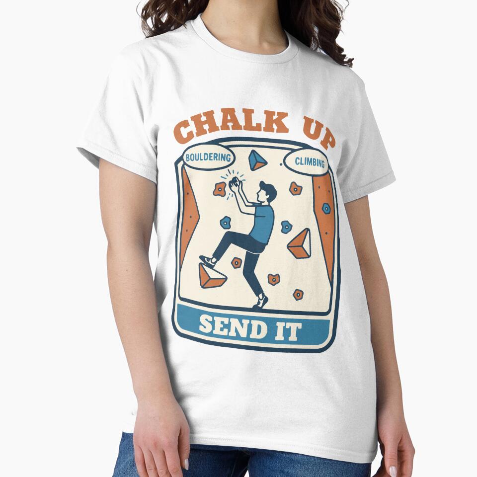 Chalk Up Bouldering Climbing Send It Design by LuminOrb