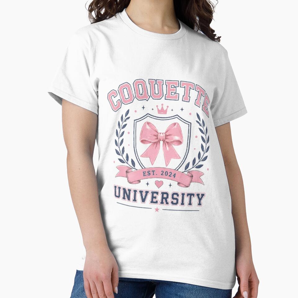 Coquette University Vintage Bow Aesthetic Design by AveniaOficial
