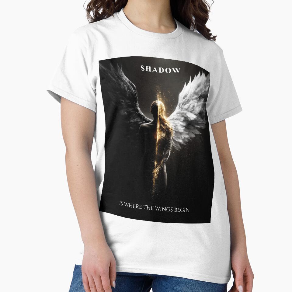 Shadow Is Where the Wings Begin – Duality Angel Art by VisionaryVeils