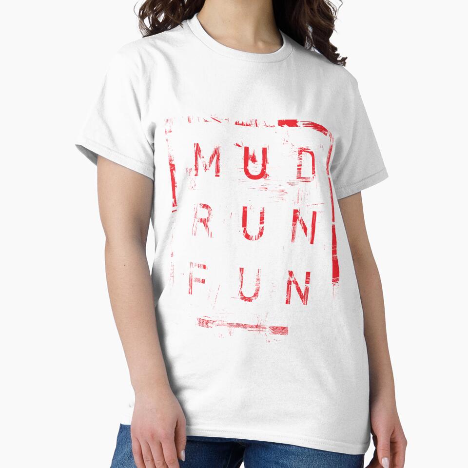 Mud Run Fun Tough Mudder RED Trail Running and Marathon by BOBSMITHHHHH