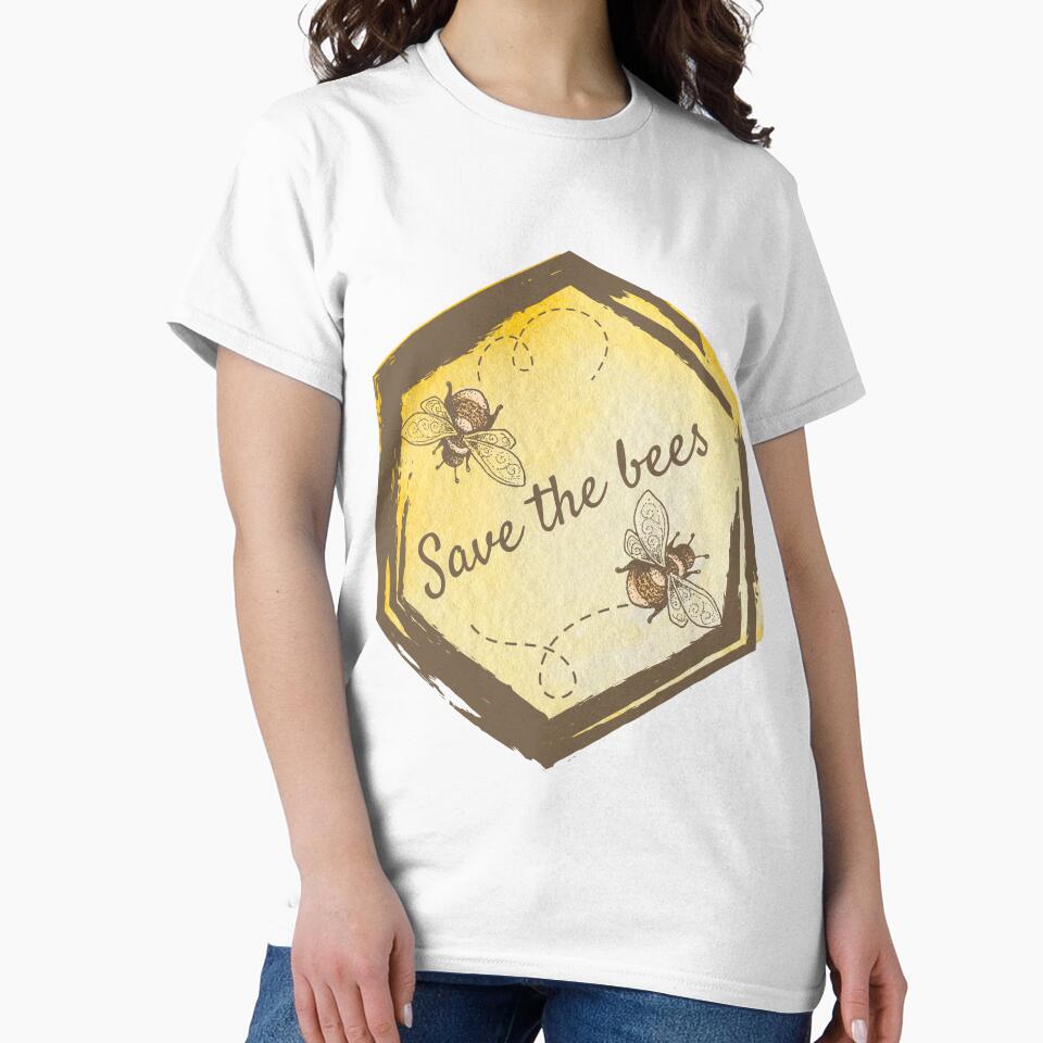 Save The Bees | Retro Honeycomb Design: by LifeAndWonder
