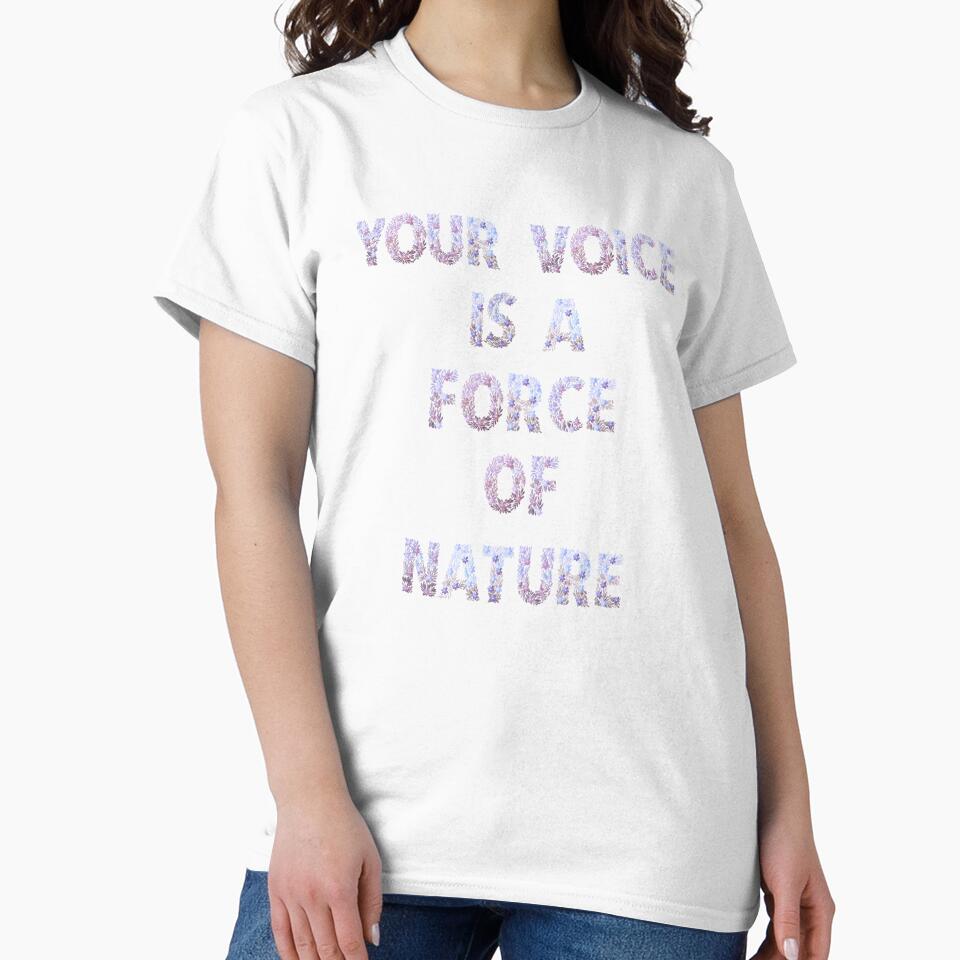 Your Voice is a Force of Nature Floral Quote by Mind Empowerment Designs