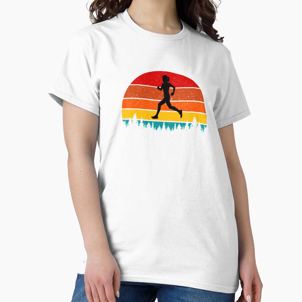 Run Wild - Woman Runner - Vintage Forest by HeatherPore
