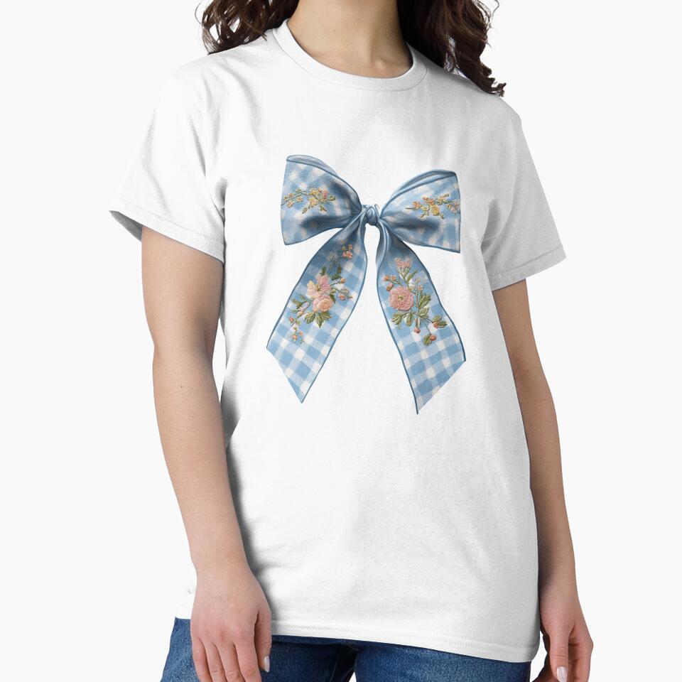 Blue bow with pink flowers by MendaciousMina
