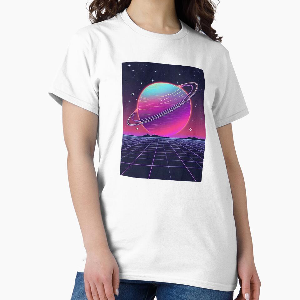 Vaporwave Aesthetic Retro Planet by VibeTCreations