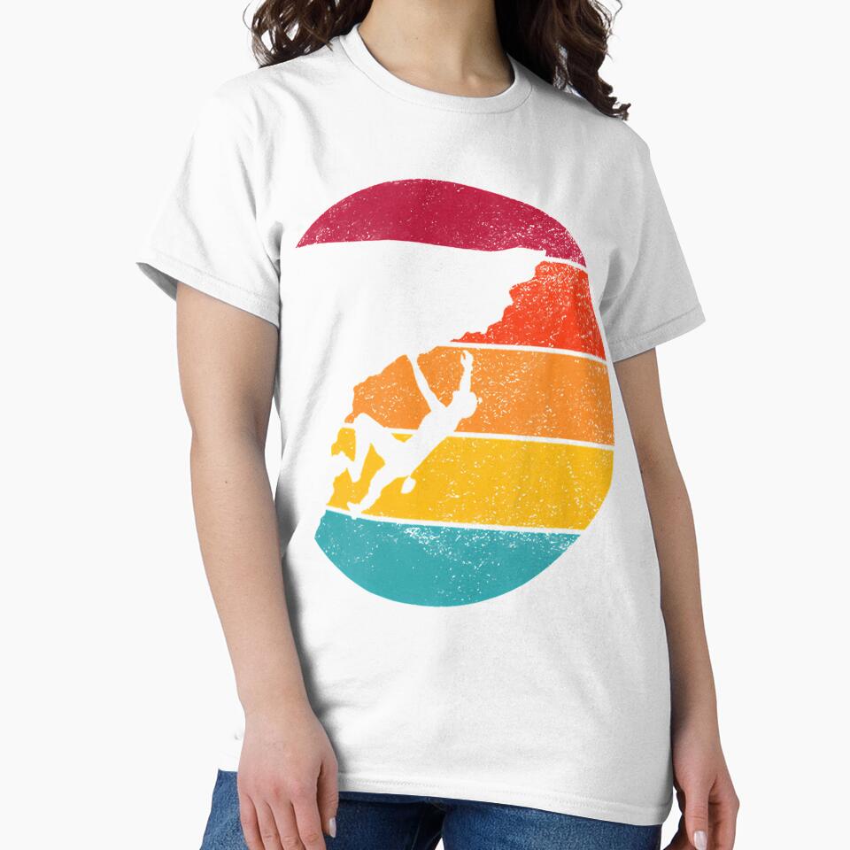 Retro Free Solo Climb Climber Bouldering Mountaineering by DollieMichele