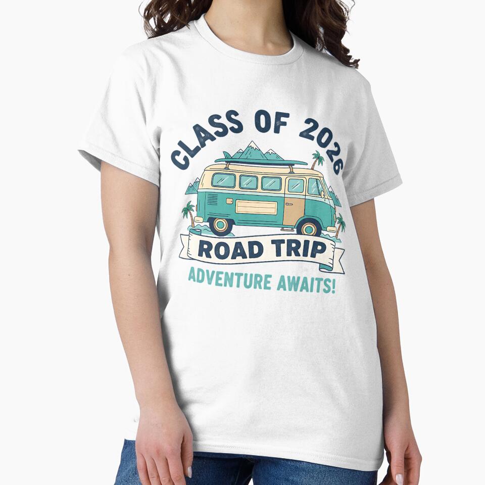 Class of 2026 Retro Van Road Trip Adventure by Silent Watch Threads.