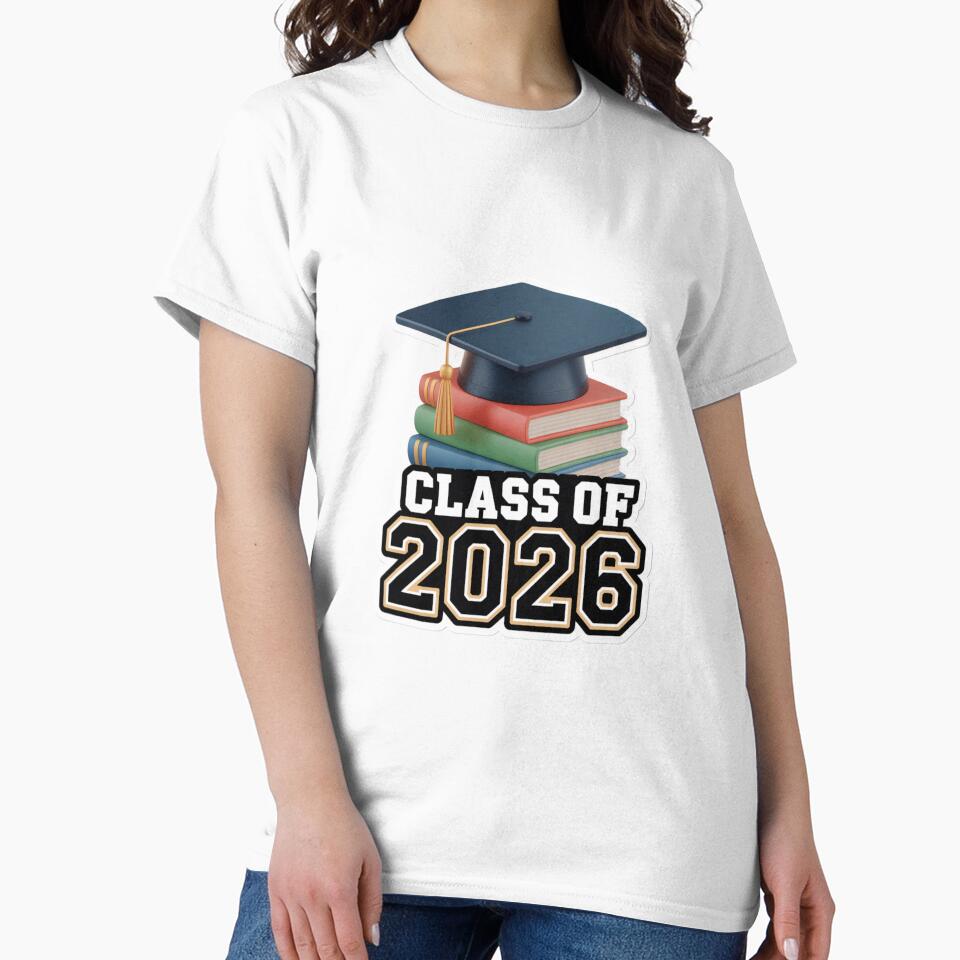 Class of 2026 Graduation - Books and Cap Aesthetic Sticker by M.Store