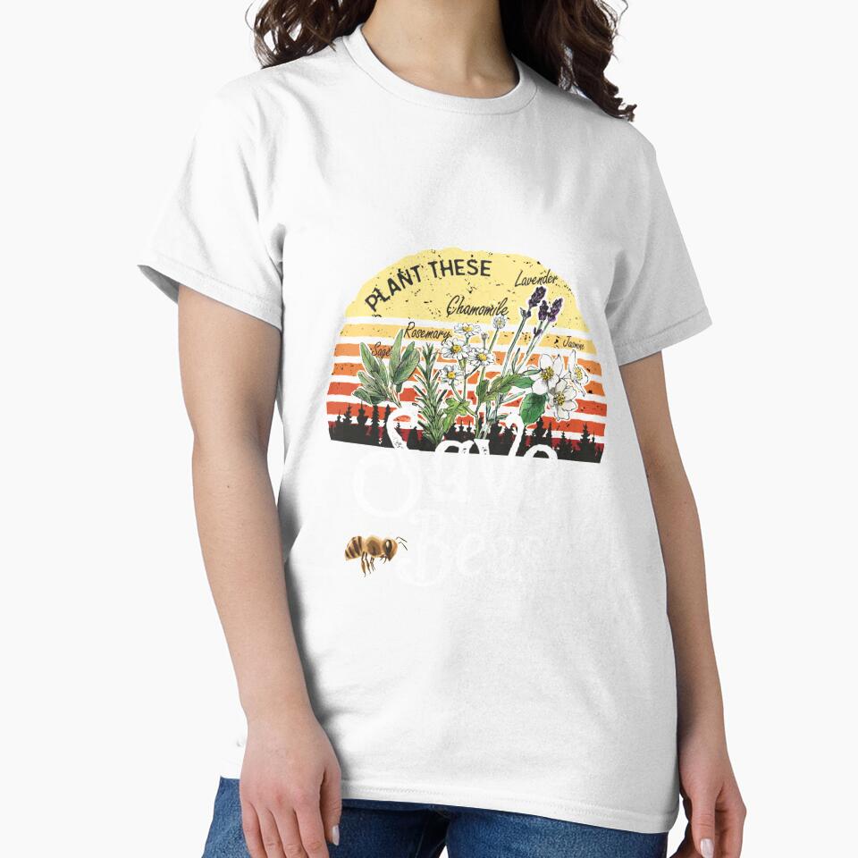 Vintage Plant These Save The Bees Tshirt Gift by pinkplace