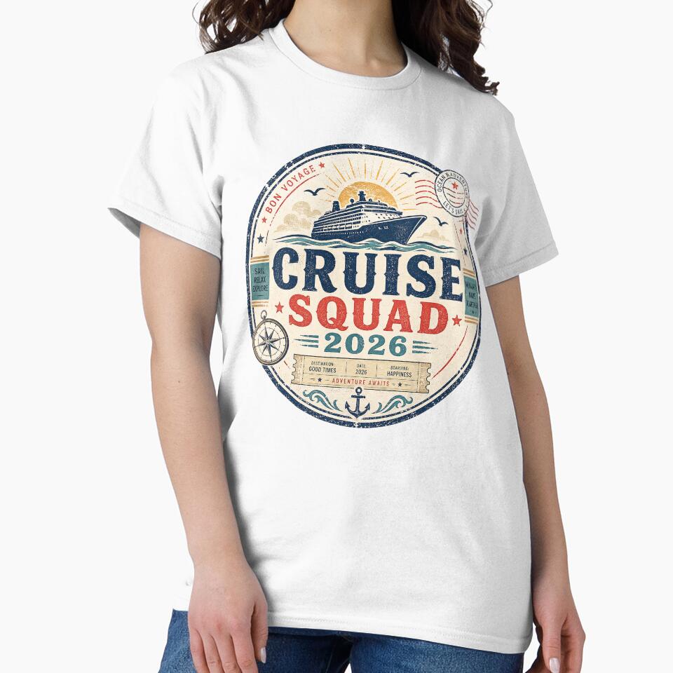 Cruise Squad 2026 Nautical Design by wingedpendesign