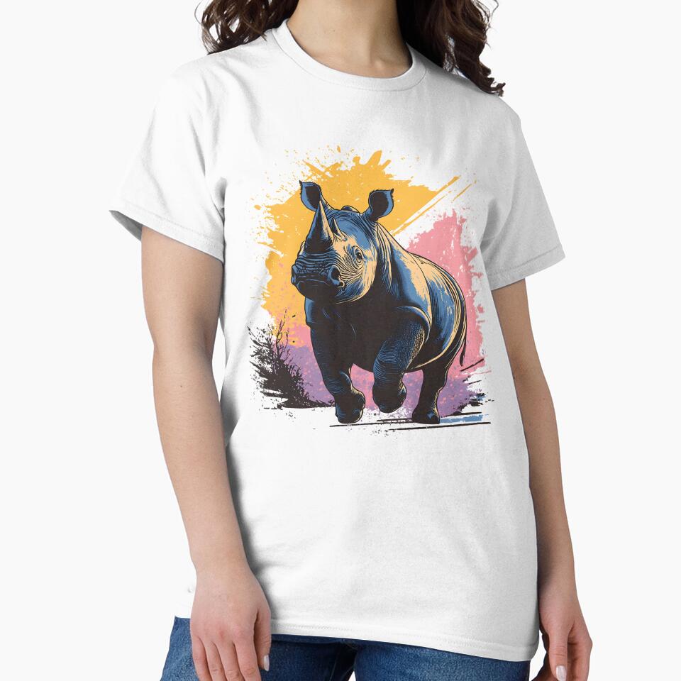 Black Rhino Running by AlchemyColor