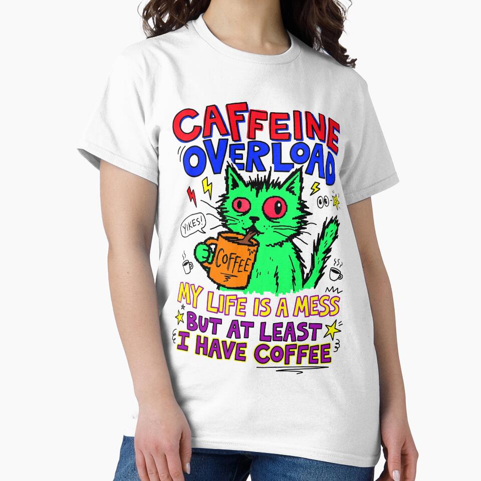Overload Coffee Cat Chaos Gen Z Aesthetic Meme by ART ATTACK ZONE