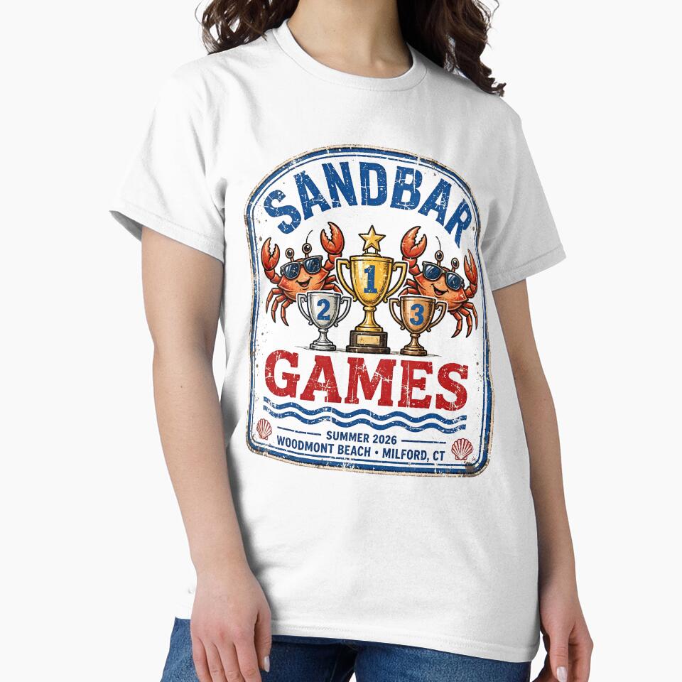 Sandbar Games Summer 2026 Funny Beach Crab Trophy Family Vacation Coastal Retro by CutOutIdols