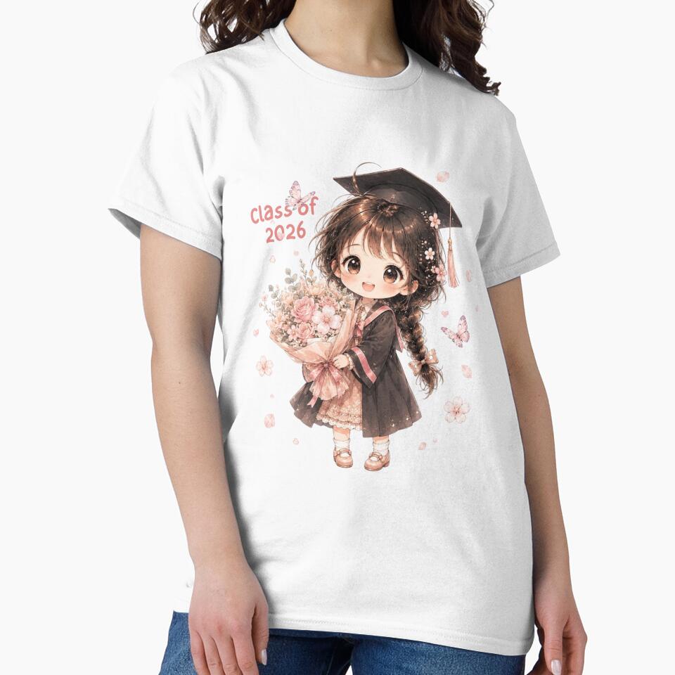 Tinia - Cute Anime Graduate Chibi Girl - Class of 2026 Graduation by Tingmade Studio