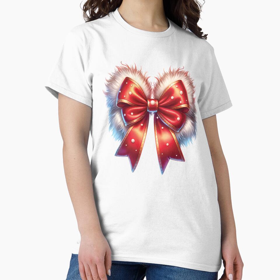 Adorable Fluffy Red Christmas Bow by DesignRealmX