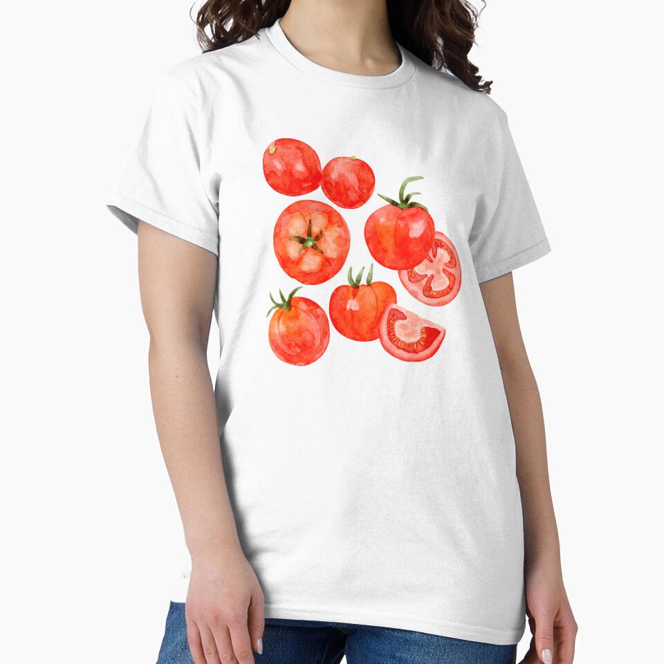 Ripe Tomatoes in Watercolor by andrebalest.art