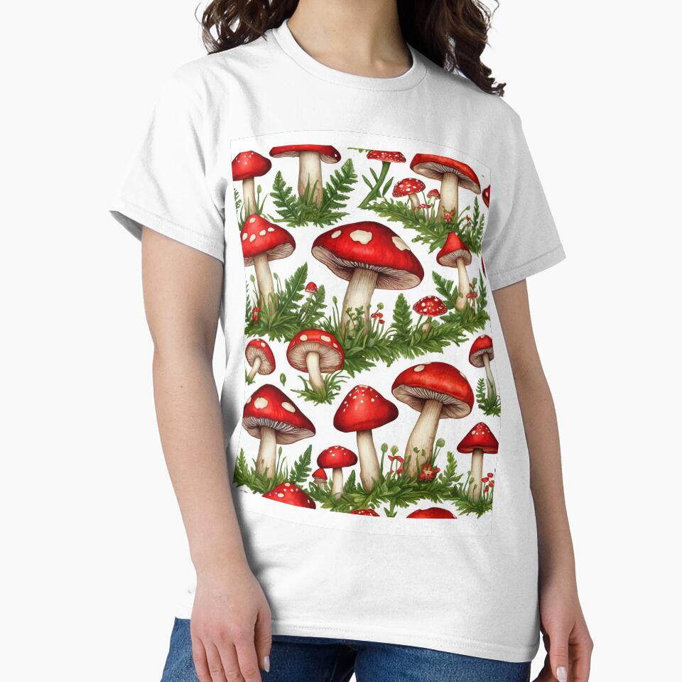 Cottagecore Forest Mushroom Art by GigantoStudio