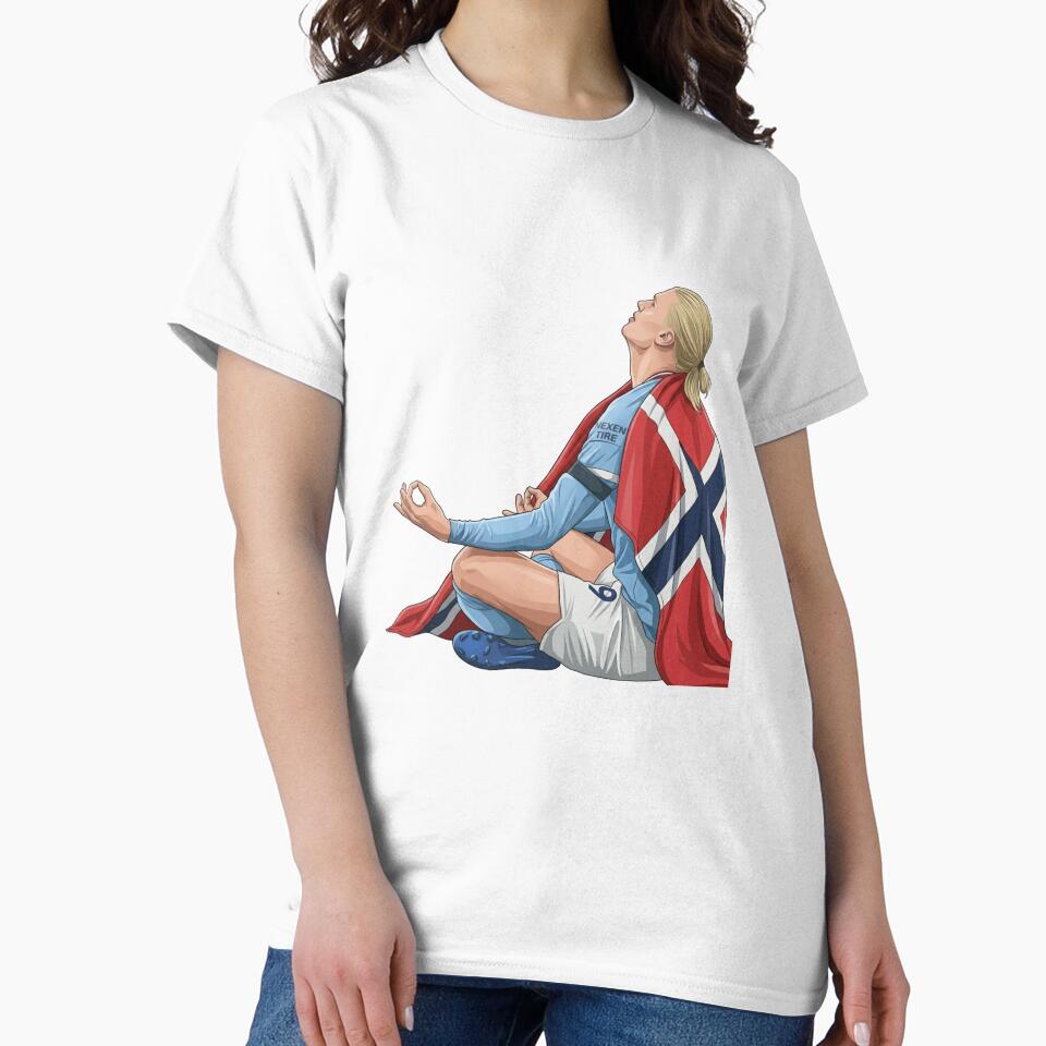 Erling Haaland Goal Machine – Norway Football Superstar Illustration by Mialunaa