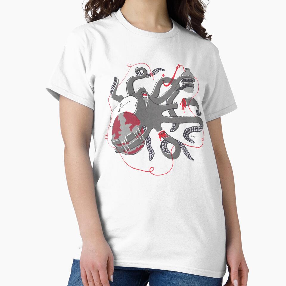 Ocean Awareness Octopus Charcoal Edition by Sara Head