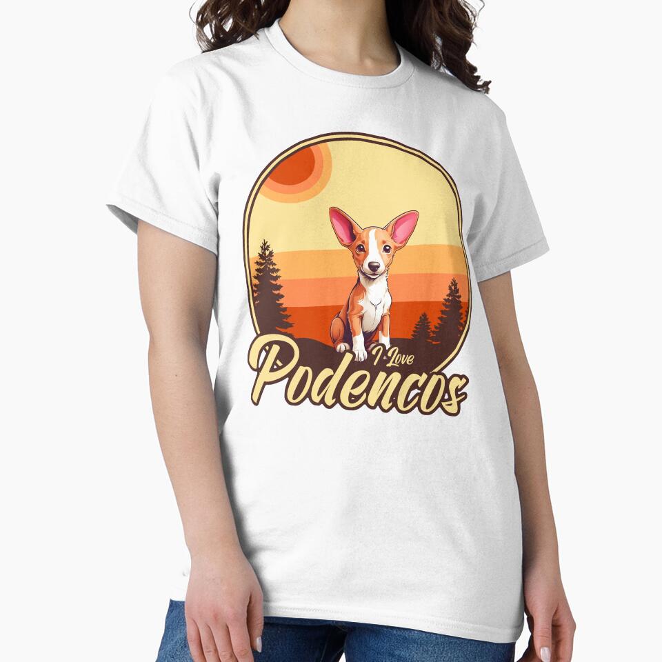 I Love Podencos - Vintage Sunset Design - Podenco Lover by brindled