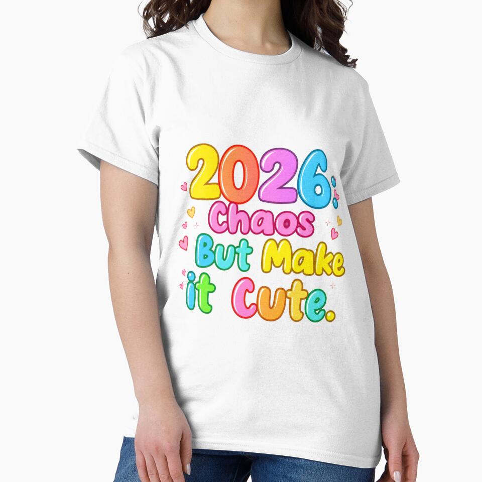 2026 Chaos But Cute Design – Funny Aesthetic Year Graphic by Sun Sand & Sea Art