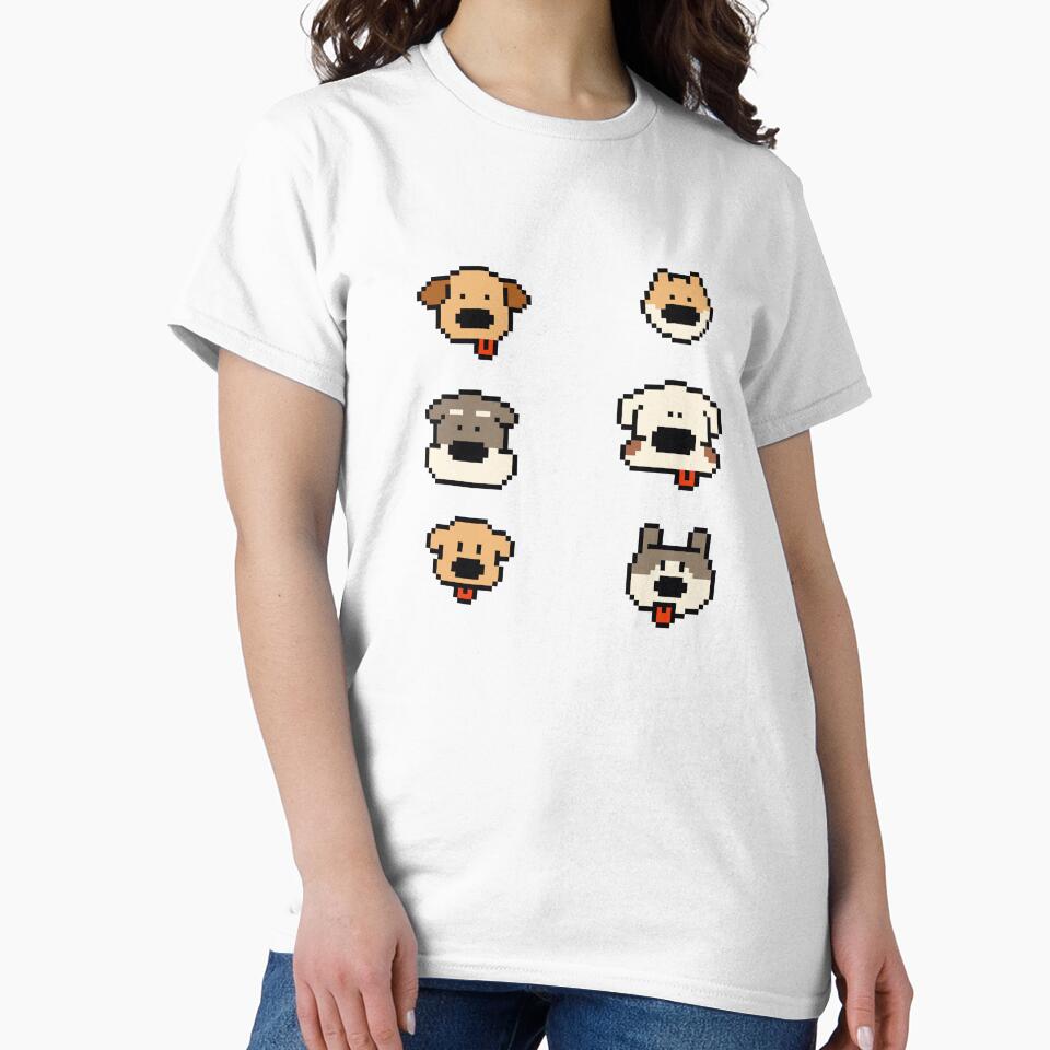 Six Cute Pixel Art Dog Heads by maristrabelli