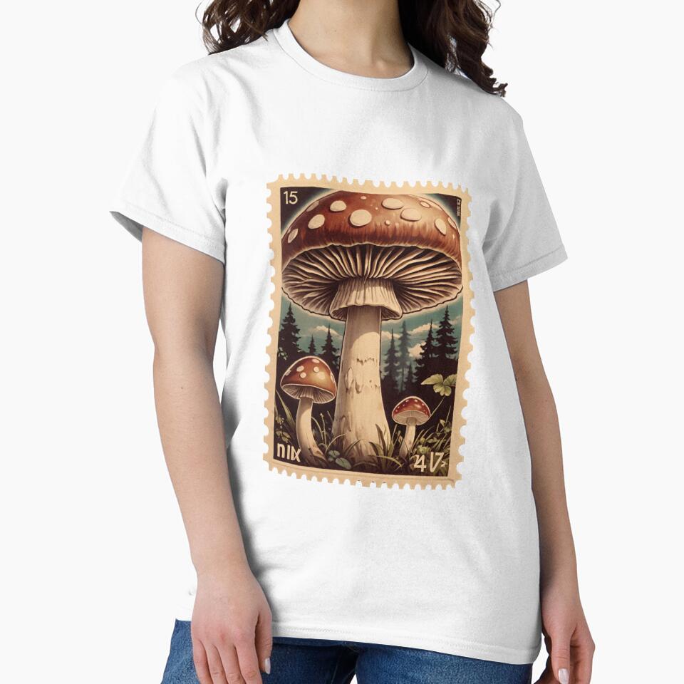 Mushroom Postage Stamp by KaidasFerns