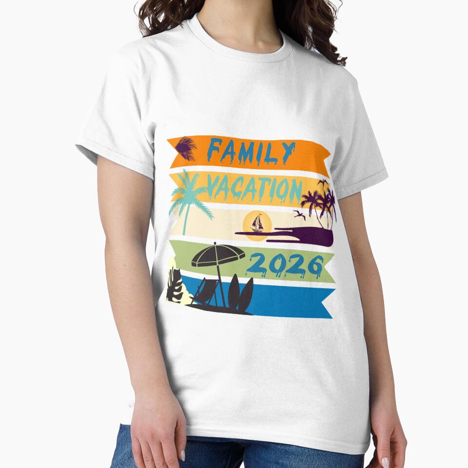 Summer Beach Vacation 2026 Family T-Shirt by LumeSpire