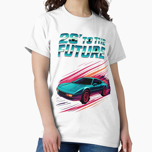 26' to the Future - Retro Car 80s Vibe Design by DarylWelsh2024