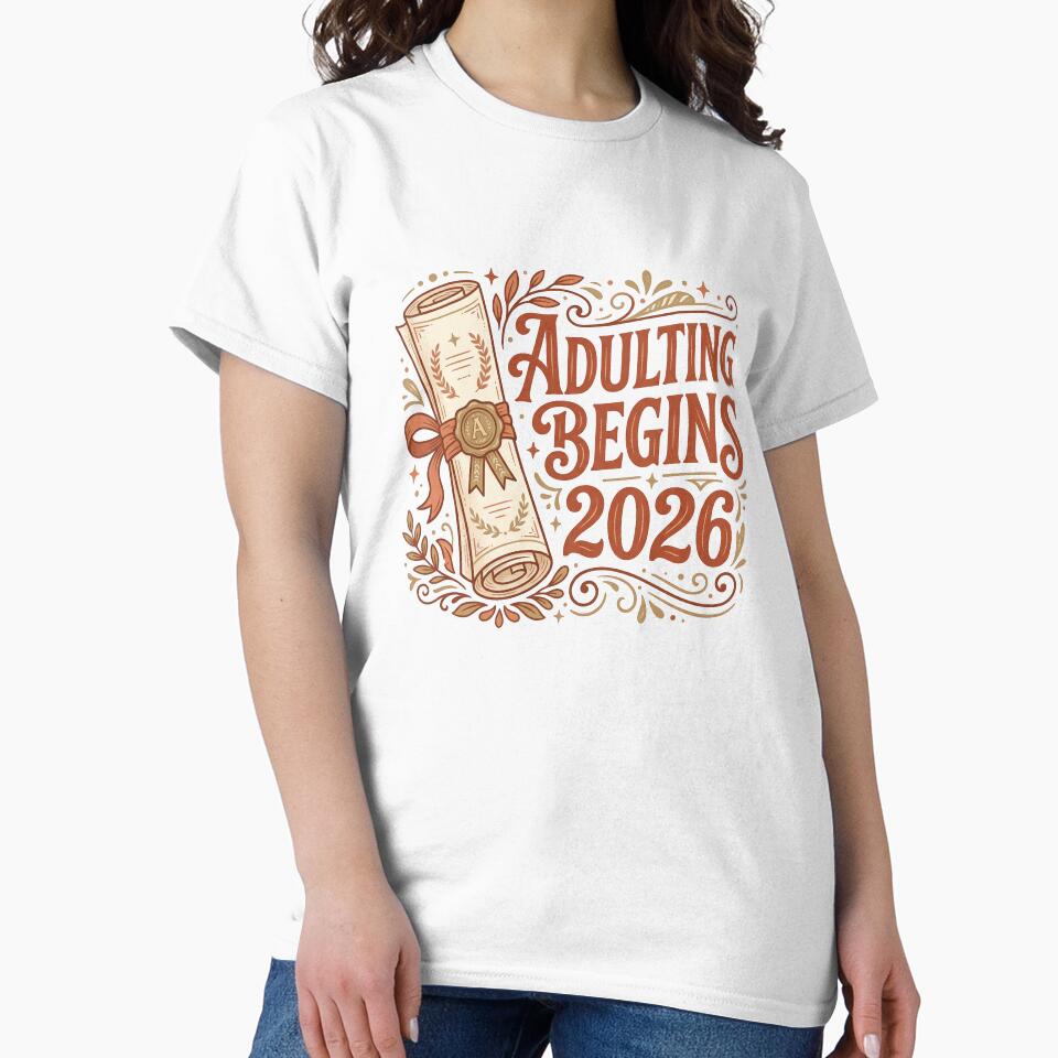 Adulting Begins 2026 Graduation Diploma Funny Senior Gift by Osmose-Studio ⭐⭐⭐⭐⭐