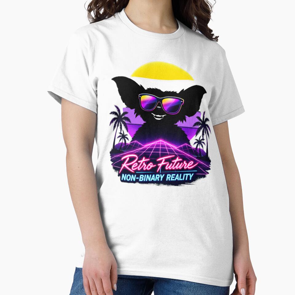 Retro Future Non-Binary Reality: 80s Synthwave Pride by rainbowgremlin