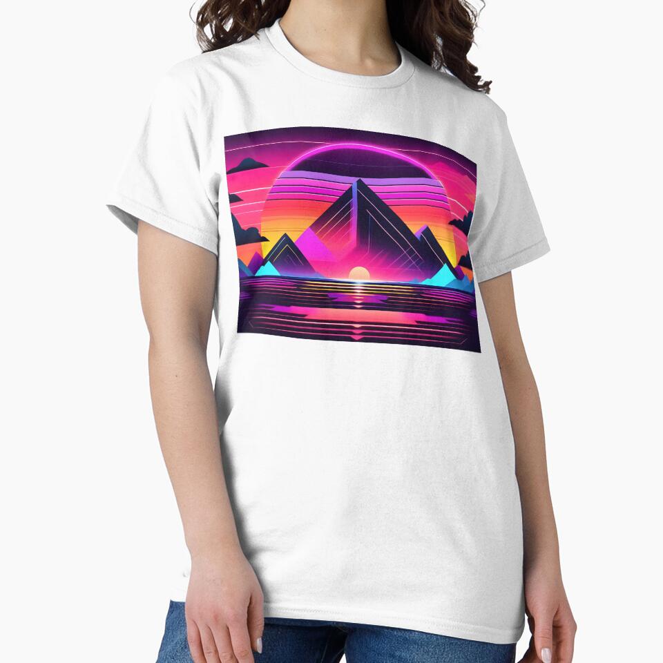 Synthwave neon sunset lines by ZipperDragon88