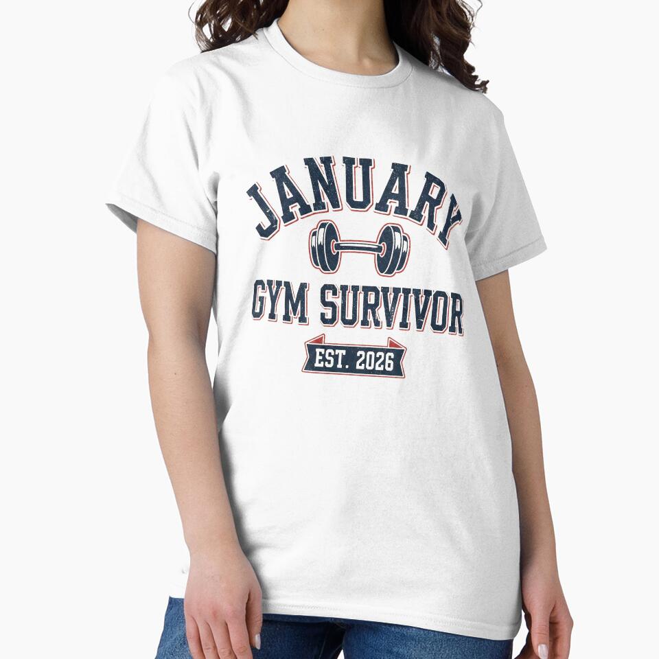 January Gym Survivor Funny Workout 2026 by WojcikDesigners