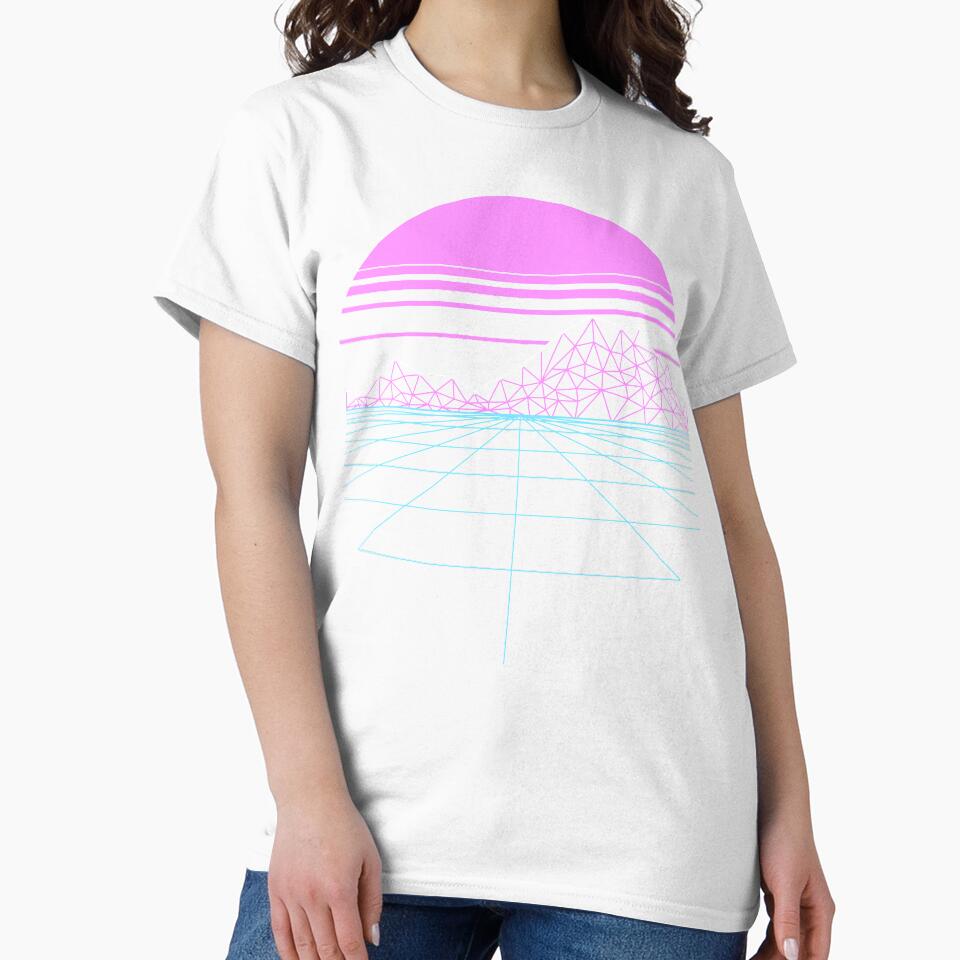 Outran Synthwave Sunset Vaporwave Grid Aesthetic Gift by VaporwaveAnime