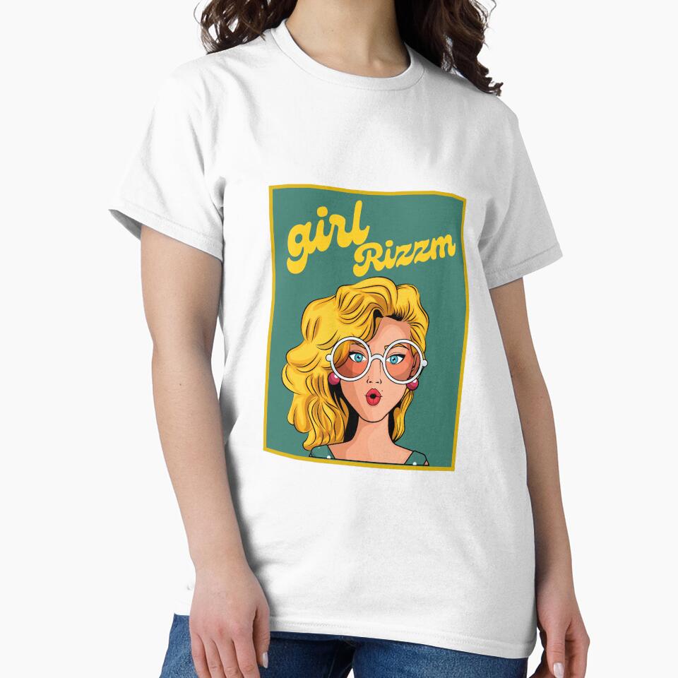 Girl Rizzm slang trend word, Rizz, Funny Rizz t-shirt by WorlDigitalArts