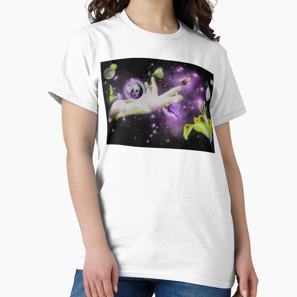 Otherworld Glitch Florals in Space-Green by BioDigital-Jazz
