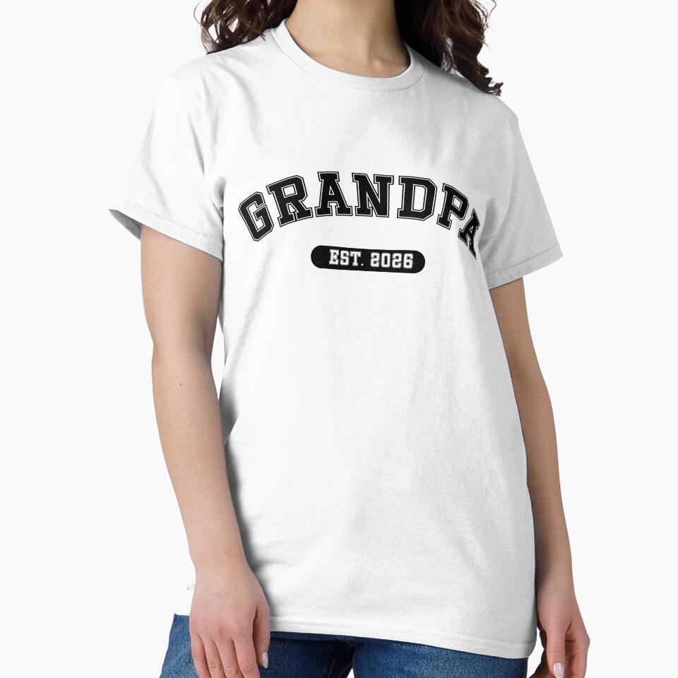 Grandpa Since 2026 – New Grandfather Gift Design – Grandpa 2026 – Black by BernArts