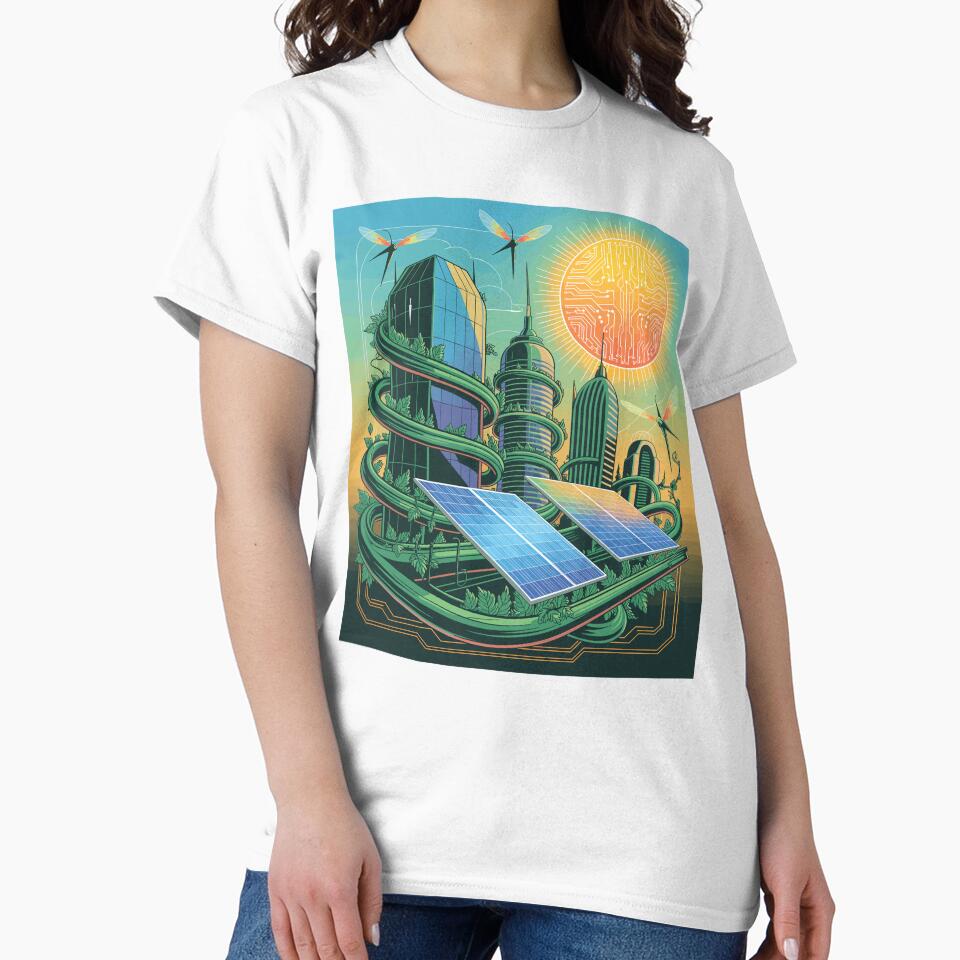 Solarpunk Futuristic City Circuit Sun Green Tech by Creative League Ignite