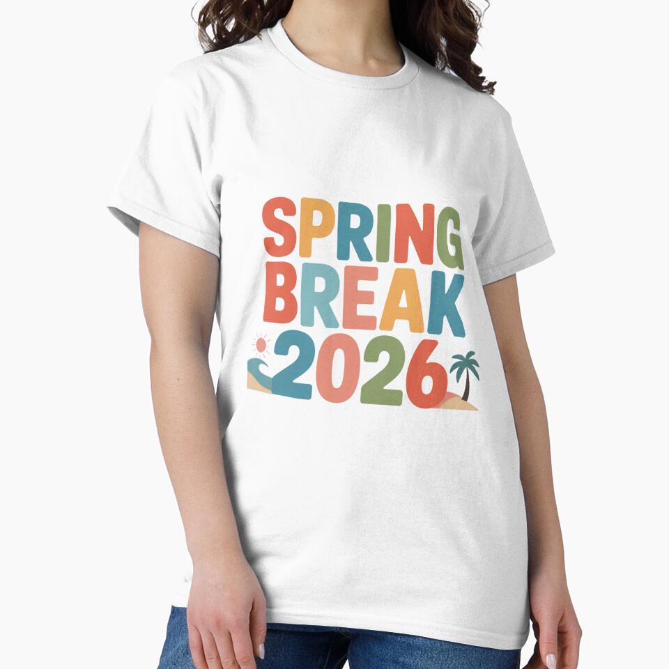 Spring Break 2026 Retro Beach Vacation T-Shirt by What a cute-Tee