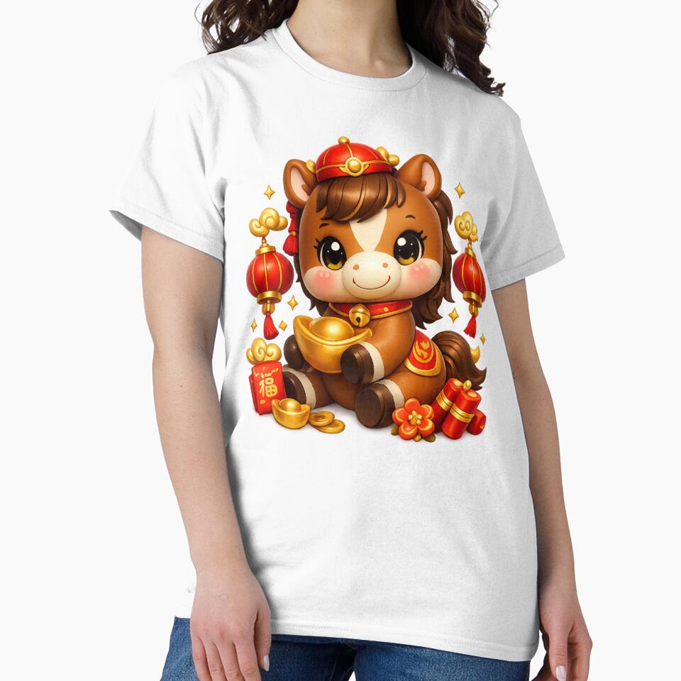 Year of the Horse | Cute Chinese New Year Zodiac Art by Moons Studio