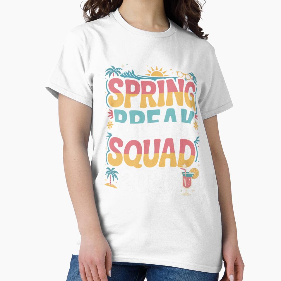 Spring Break Squad 2026 Retro Beach Vacation Shirt by What a cute-Tee