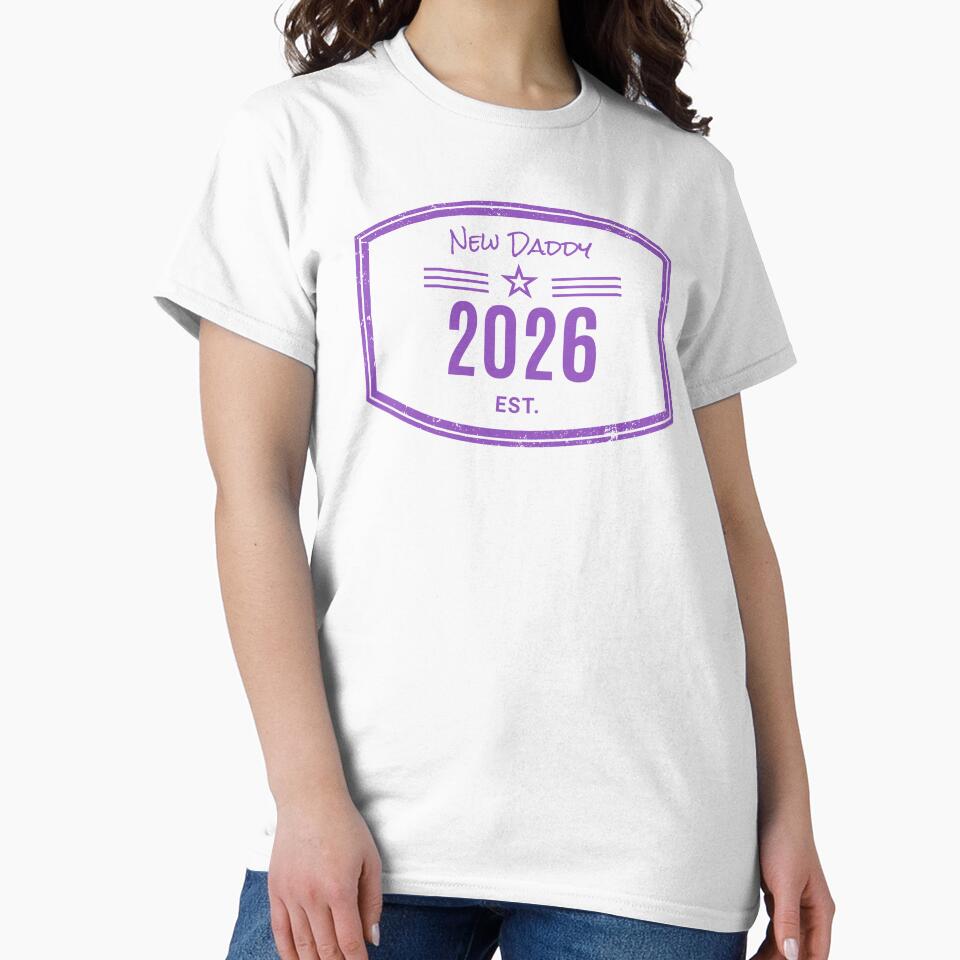 Arrivals range - New Daddy Est. 2026 Vintage Emblem by Teacuppupdesign